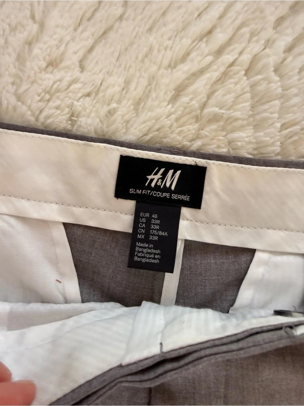 H&M Light Gray Men’s Dress Pants - Slim Fit